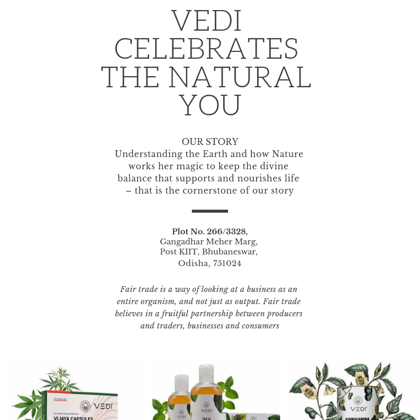 VediHerbals.com magazine and website banner©